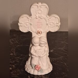 Vintage Precious Moments Figurine Cross 50th Anniversary